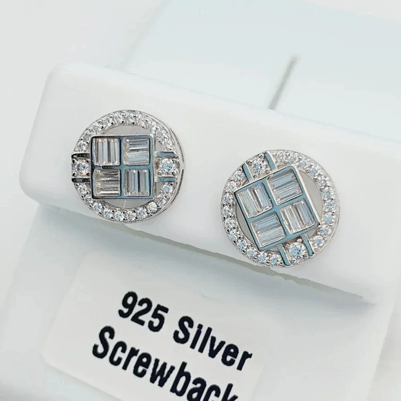 925 Sterling Silver Cubic Zirconia Earrings, U19254788 - Picture 5 of 11